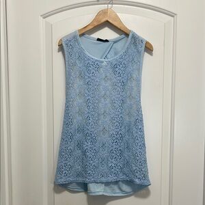 Mine Blue Lace Tank Top